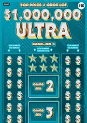 $1,000,000 Ultra scratch-off ticket