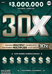 30X scratch-off ticket
