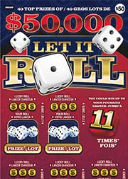 Let It Roll scratch-off ticket