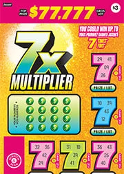 7X Multiplier scratch-off ticket