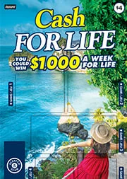 Cash For Life scratch-off ticket
