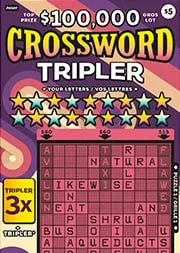 Crossword Tripler scratch-off ticket