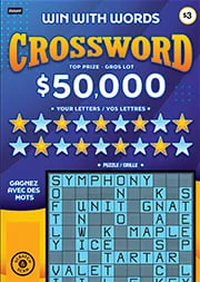 Crossword scratch-off ticket