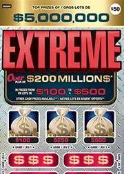 Extreme scratch-off ticket