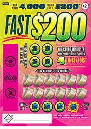 Fast $200 scratch-off ticket