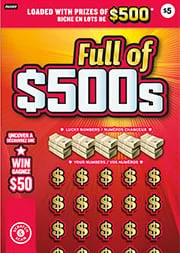 FULL OF $500s scratch-off ticket