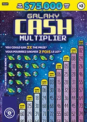 Galaxy Cash Multiplier scratch-off ticket