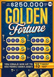 Golden Fortune scratch-off ticket