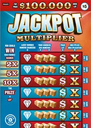 Jackpot Multiplier scratch-off ticket
