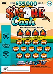 $'more Cash scratch-off ticket