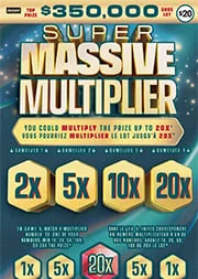 Super Massive Multiplier scratch-off ticket