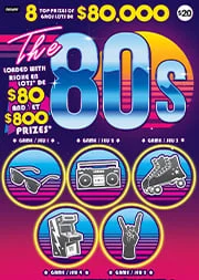 THE 80s scratch-off ticket
