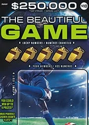The Beautiful Game scratch-off ticket