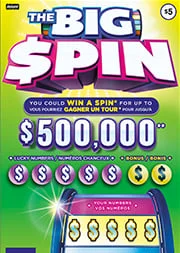 The Big Spin scratch-off ticket