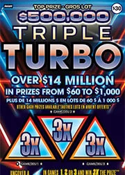 Triple Turbo scratch-off ticket