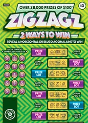 Zigzagz scratch-off ticket
