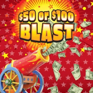 $50 Or $100 Blast scratch-off ticket