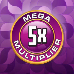 Mega 5x Multiplier scratch-off ticket