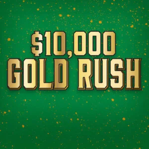 $10,000 Gold Rush scratch-off ticket