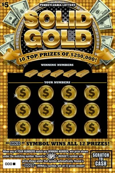 Solid Gold scratch-off ticket