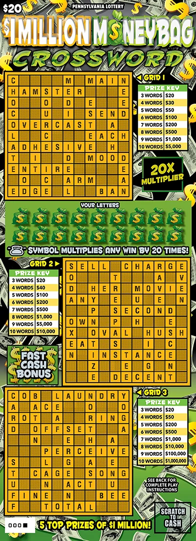 $1 Million Moneybag Crossword