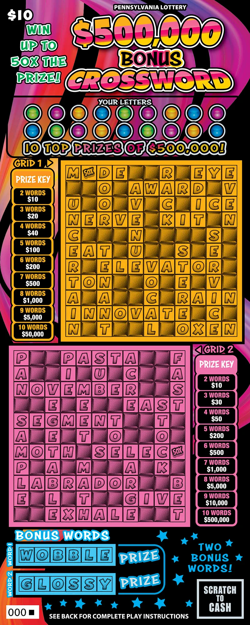 $500,000 Bonus Crossword