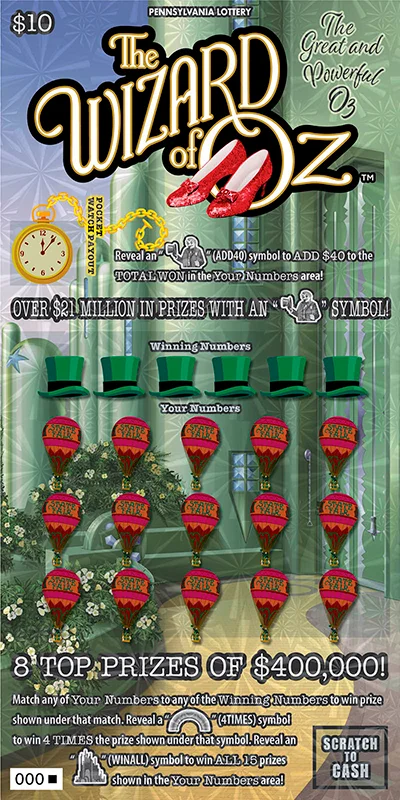 THE WIZARD OF OZ™ THE GREAT AND POWERFUL OZ scratch-off ticket
