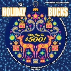 HOLIDAY BUCKS scratch-off ticket