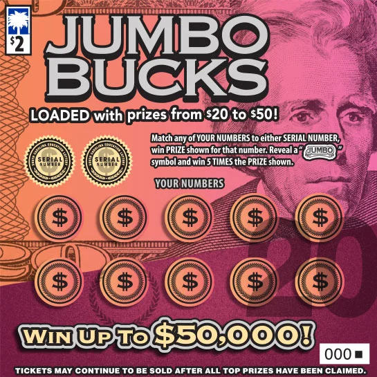 Jumbo Bucks scratch-off ticket