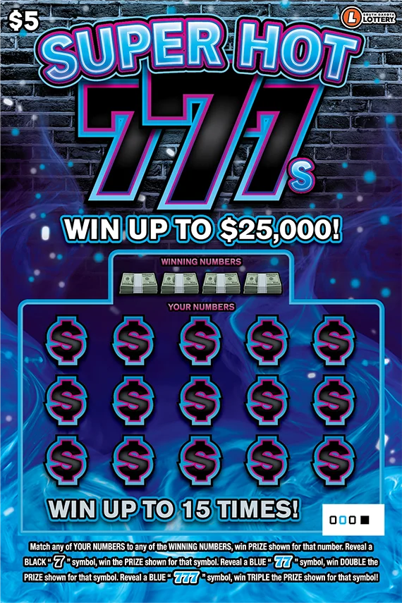 Super Hot 777s scratch-off ticket