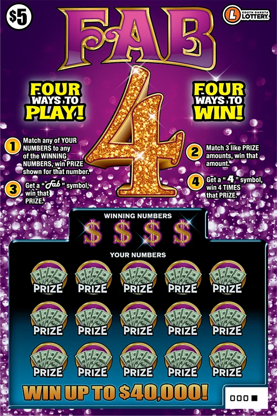 Fab 4 scratch-off ticket