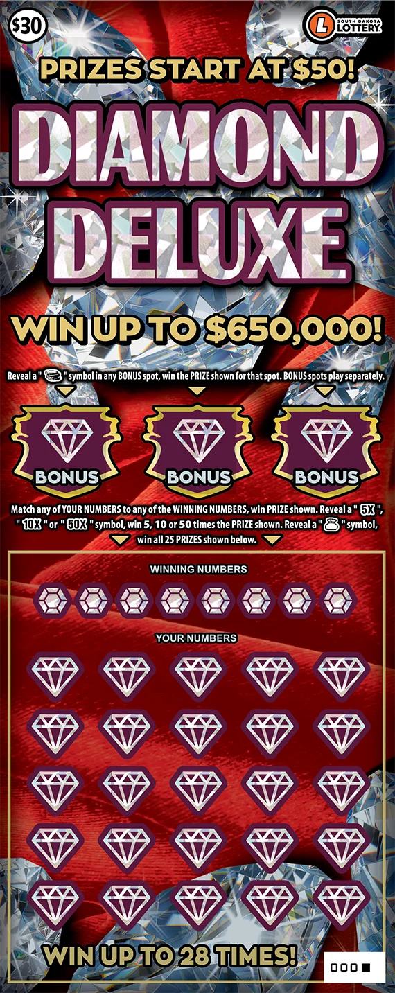 Diamond Deluxe scratch-off ticket