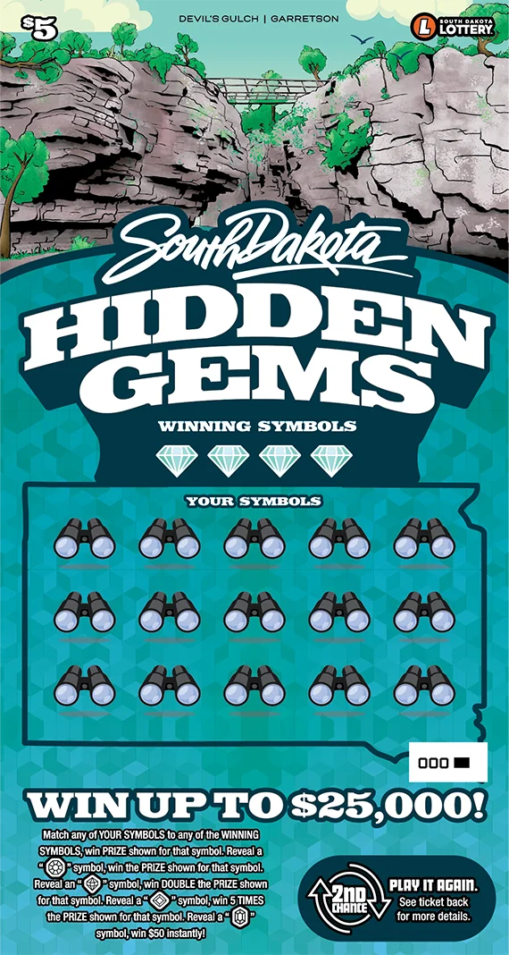 Hidden Gems scratch-off ticket