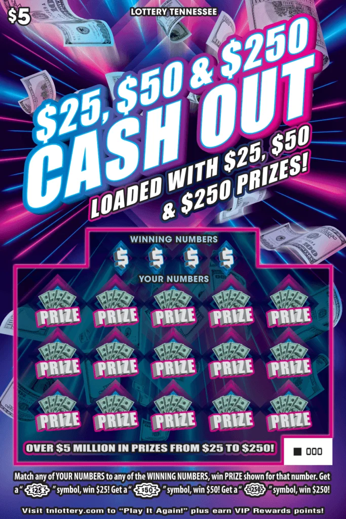 $25, $50 & $250 Cash Out