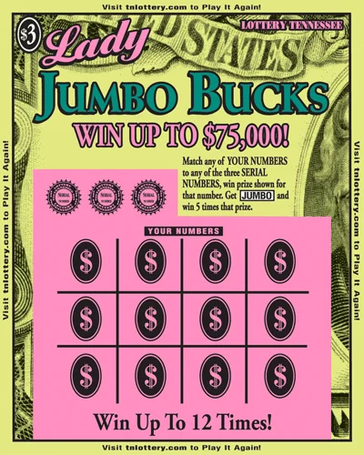 Lady Jumbo Bucks scratch-off ticket