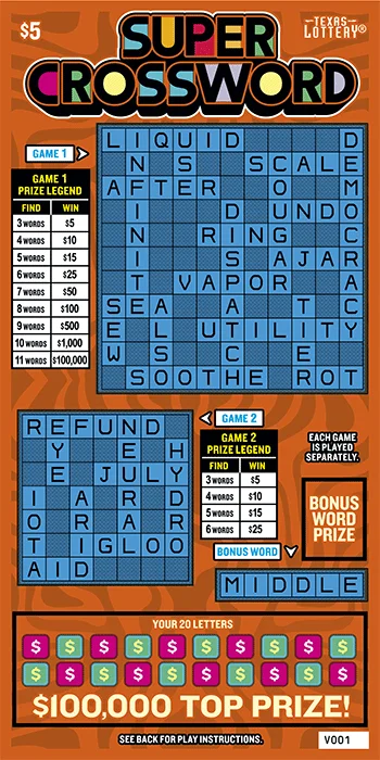 Super Crossword (Game #2581) scratch-off ticket