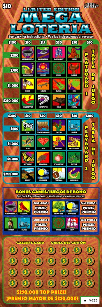 Limited Edition Mega Loteria scratch-off ticket