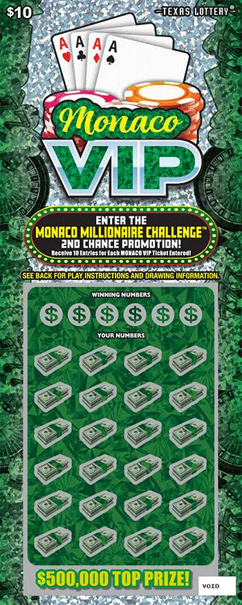 Monaco VIP scratch-off ticket