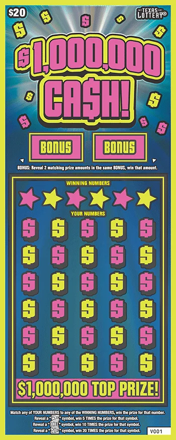 $1,000,000 Ca$h! scratch-off ticket