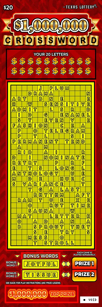 Texas Just Launched 2 New Scratch-Offs: a $20 Crossword Rated 87 and a $5 Ms. PAC-MAN
