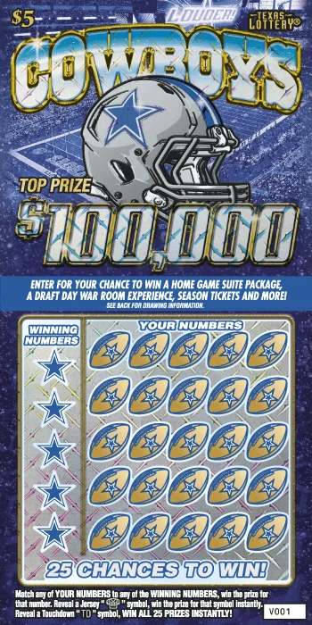 Texas launched 4 new scratch-offs, including both NFL tickets