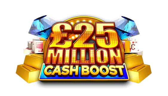 £25 Million Cash Boost Gold scratch-off ticket