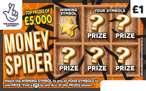 Money Spider scratch-off ticket