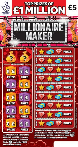 Millionaire Maker scratch-off ticket