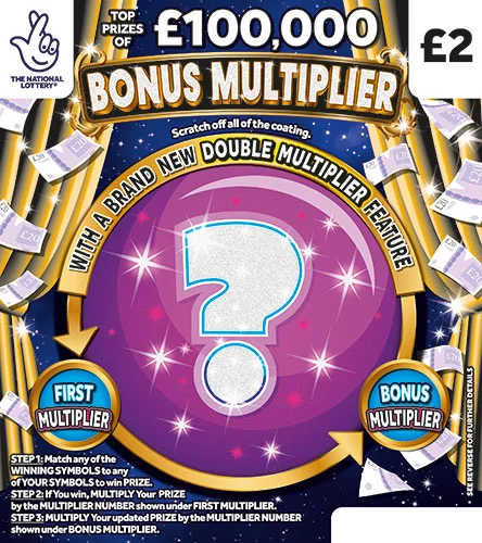 Bonus Multiplier scratch-off ticket