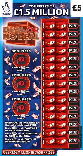 Deal Or No Deal scratch-off ticket