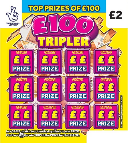 £100 Tripler scratch-off ticket
