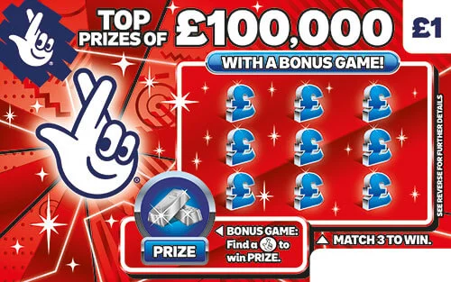 £100,000 Jackpot scratch-off ticket