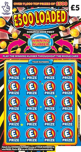 £500 Loaded (Game #sc-1504) scratch-off ticket