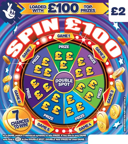 Spin £100 scratch-off ticket